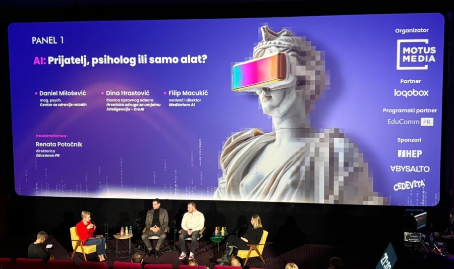 Psiholog CZM-a Daniel Milošević sudjelovao na panelu u sklopu konferencije "AI & Čovjek: Novo normalno"