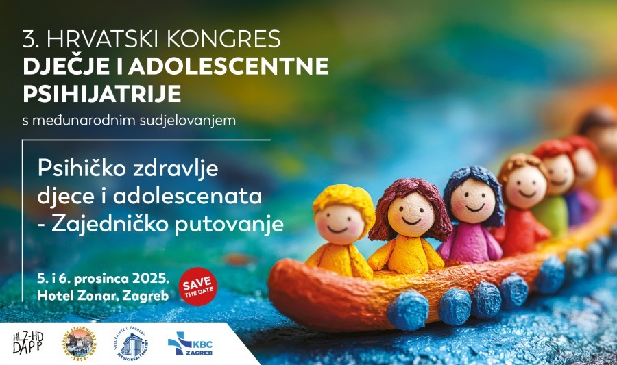 3. Hrvatski kongres dječje i adolescentne psihijatrije s međunarodnim sudjelovanjem „Psihičko zdravlje djece i adolescenata – Zajedničko putovanje“