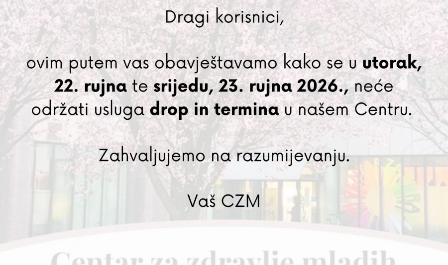 OBAVIJEST O PROMJENI DROP IN USLUGE