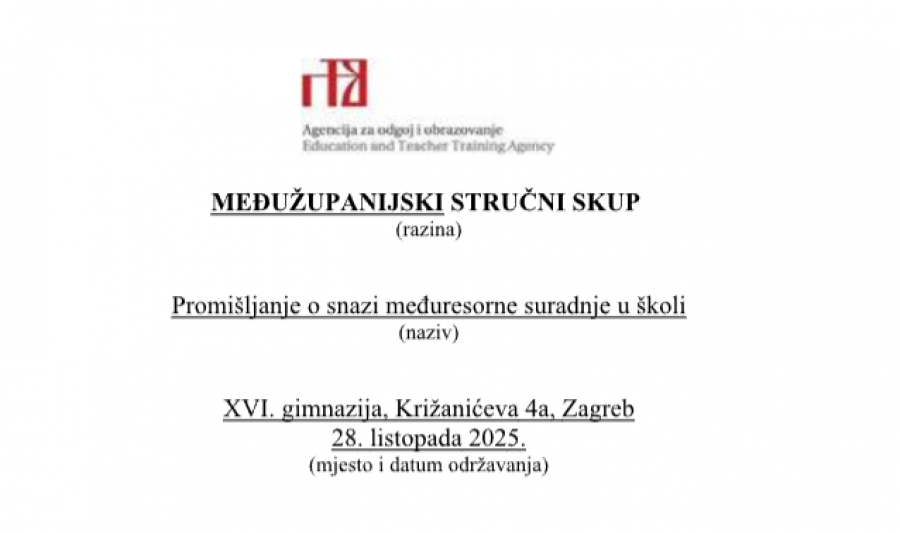 Održano predavanje na međužupanijskom stručnom skupu “Promišljanje o snazi međuresorne suradnje u školi"